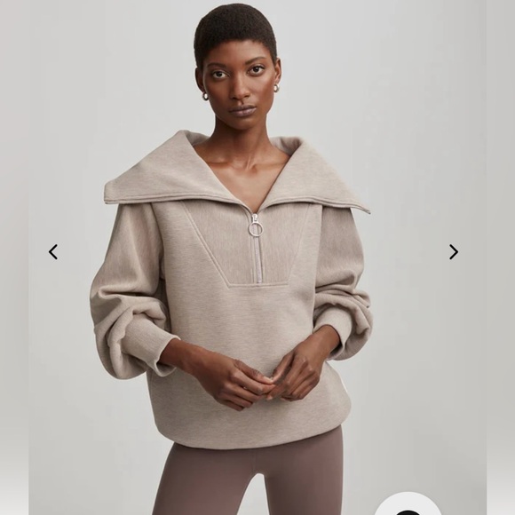 THE SET Sweatshirt Mit Reißverschluss 3er Pack - Taupe Brown Pink Grey Marl